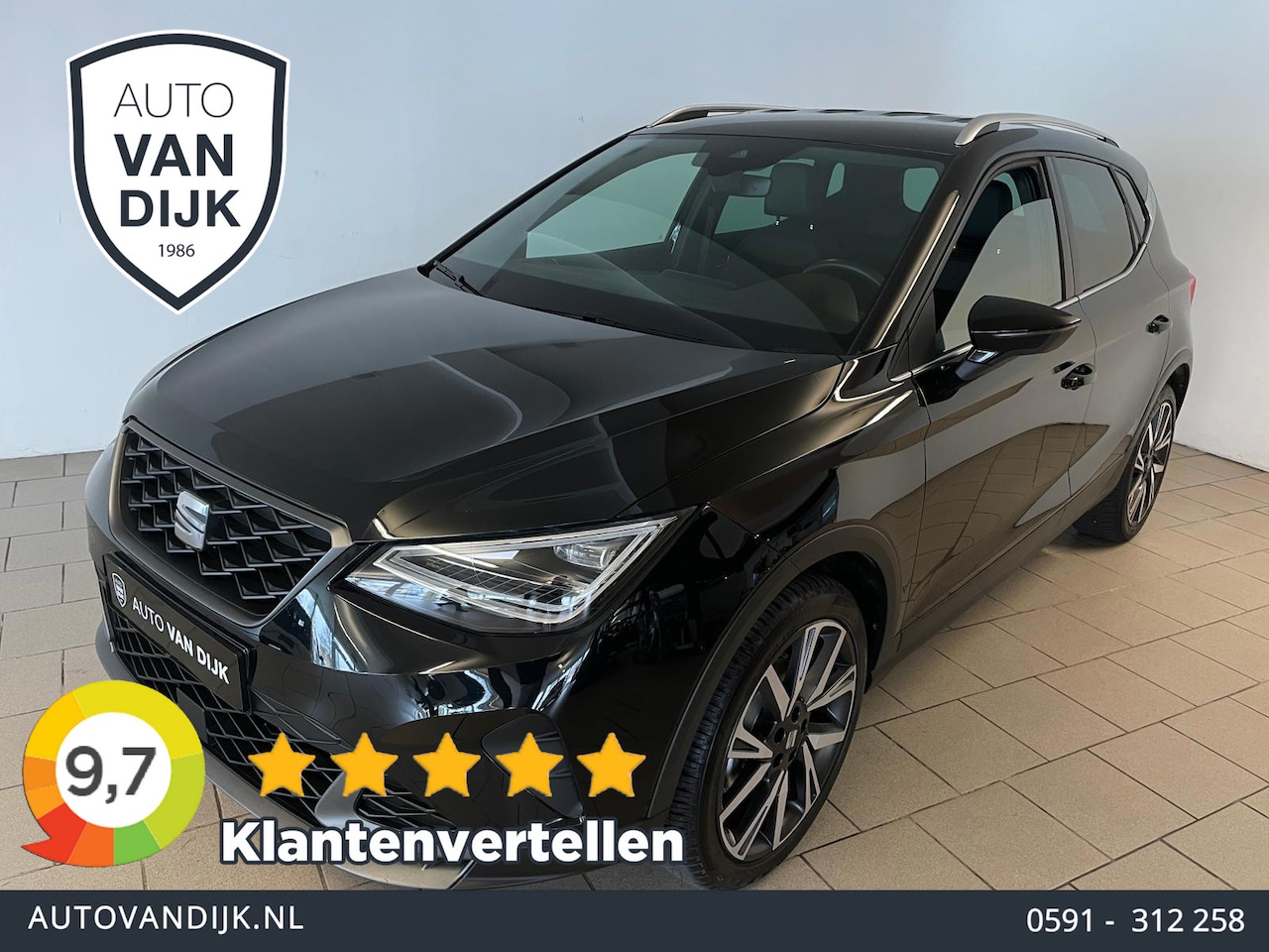 SEAT Arona - 1.0 TSI FR 110PK DSG automaat AIRCO CLIMA NAV CRUISE VIRT COCKPIT APPLE CARPLAY KEYLESS TR - AutoWereld.nl