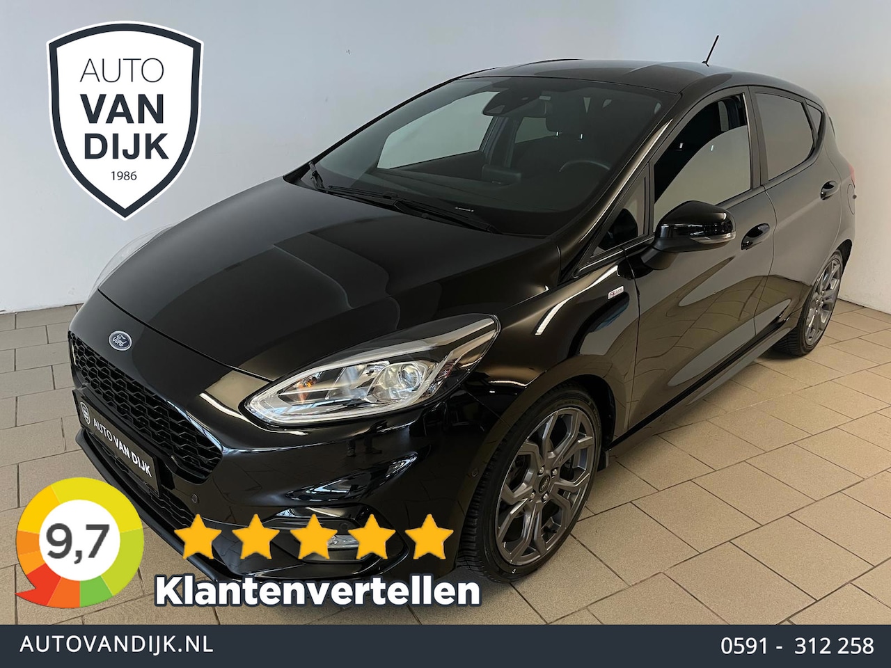 Ford Fiesta - 1.0 EcoBoost ST-Line 125PK AUTOMAAT AIRCO NAVI CRUISE STOELVERW APPLE CARPLAY NIEUWSTAAT - AutoWereld.nl