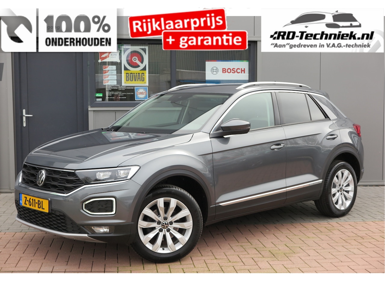 Volkswagen T-Roc - 1.5 TSI Sport 1.5 TSI 150pk Sport, Led , Adaptive cruise, Keyless , Virtual cockpit, Lane assist, Side a - AutoWereld.nl