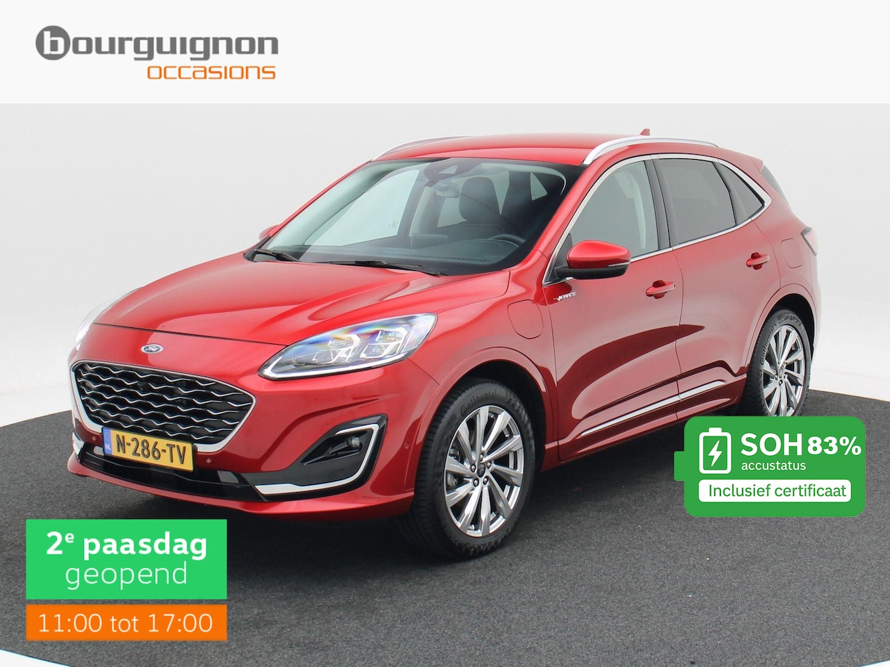 Ford Kuga - 2.5 PHEV Vignale | Adaptive Cruise | Camera | Leder | Bluetooth | Stoel en stuurverwarming - AutoWereld.nl
