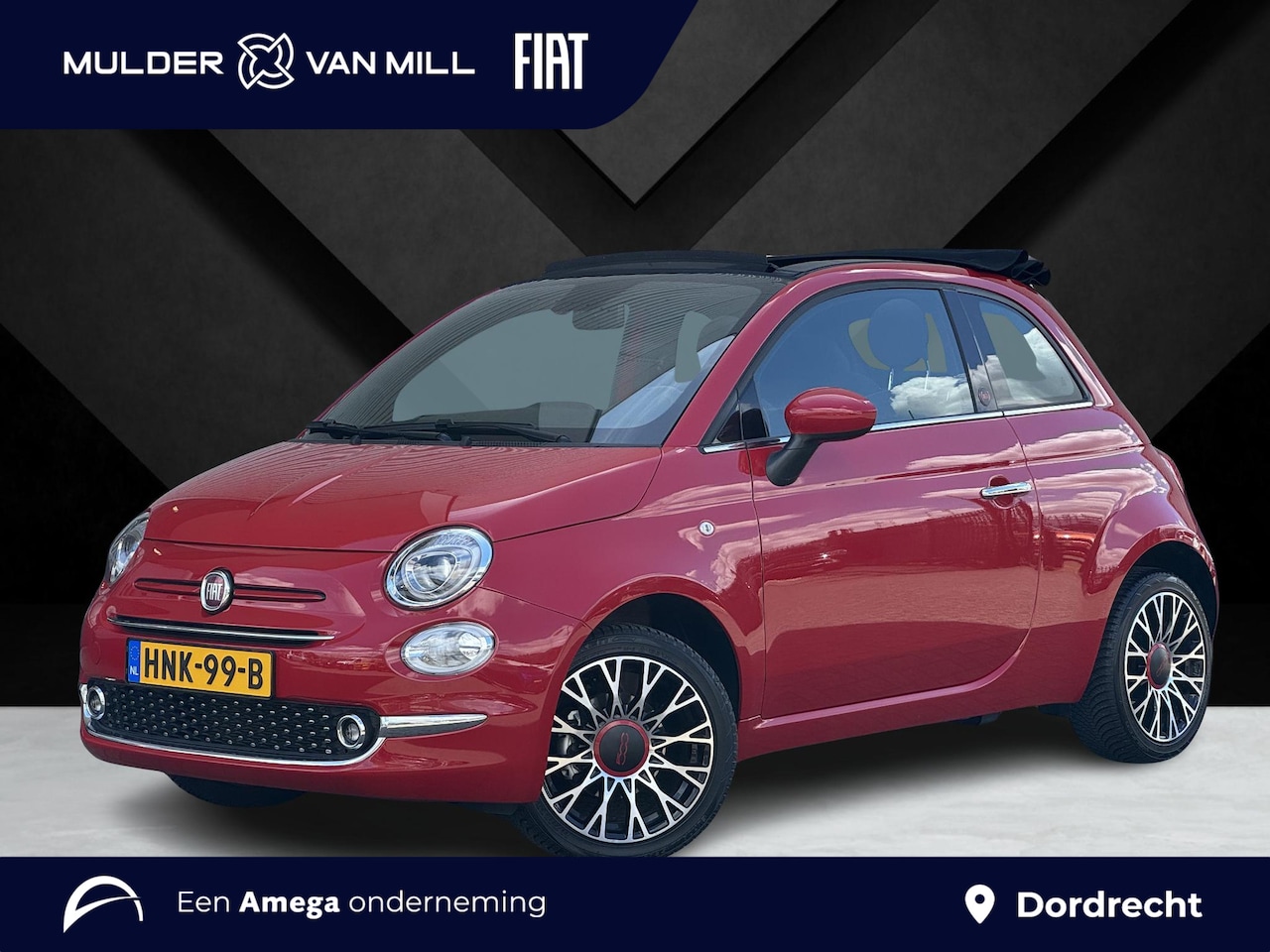 Fiat 500 C - Cabio RED 1.0 Hybrid 70pk | NAVI | CLIMA | DAB+ | 16" LM-VELGEN | APPLE CARPLAY / ANDROID - AutoWereld.nl