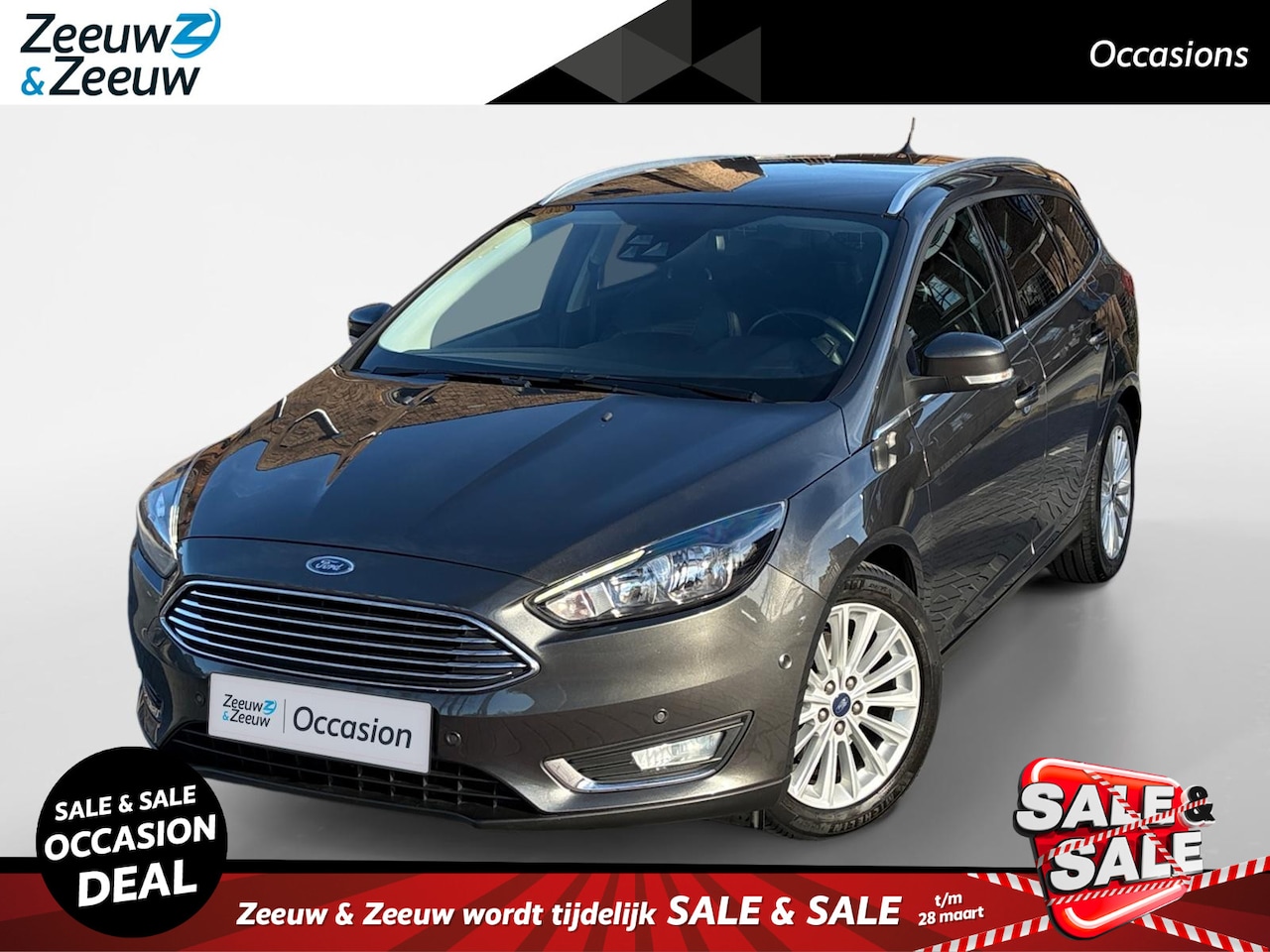 Ford Focus Wagon - 1.5 Titanium 150PK Automaat | El. Trekhaak | Half Leder | BLIS | Camera | Navigatie | Stoe - AutoWereld.nl