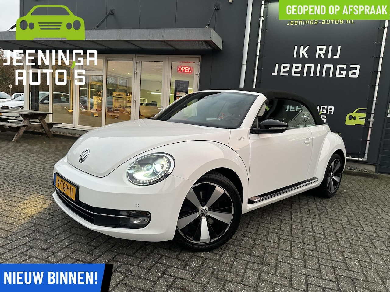 Volkswagen Beetle Cabriolet - 1.4 TSI Sport|Fender|Stoelverwarming|Navi|Leer - AutoWereld.nl