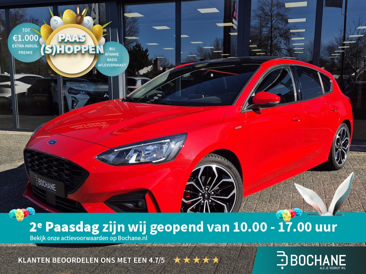 Ford Focus - 1.0 EcoBoost Hybrid ST Line X Business | Afneembare trekhaak | Navigatie | Panoramadak | - AutoWereld.nl