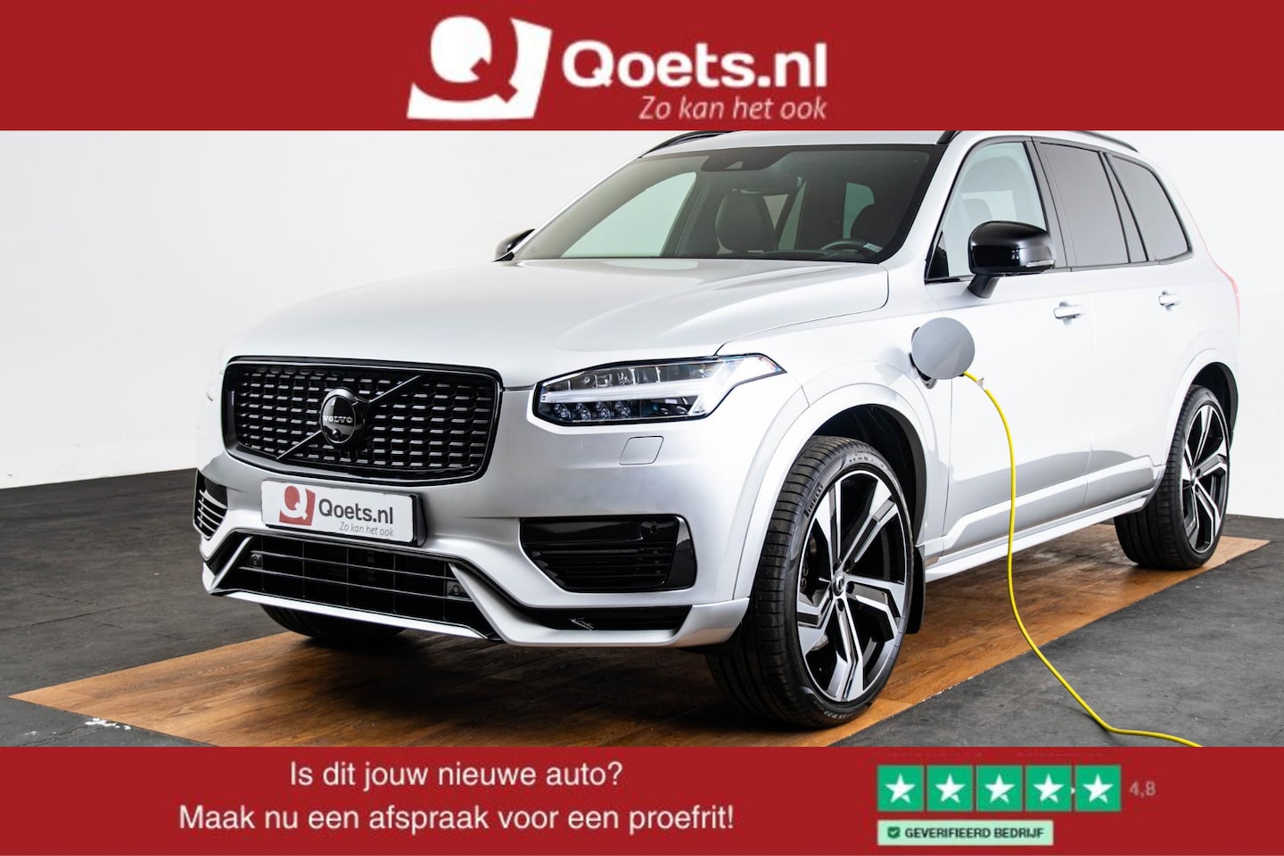 Volvo XC90 - 2.0 T8 Recharge AWD R-Design Panoramadak - Trekhaak - B&W - Luchtvering - Head up - achter - AutoWereld.nl