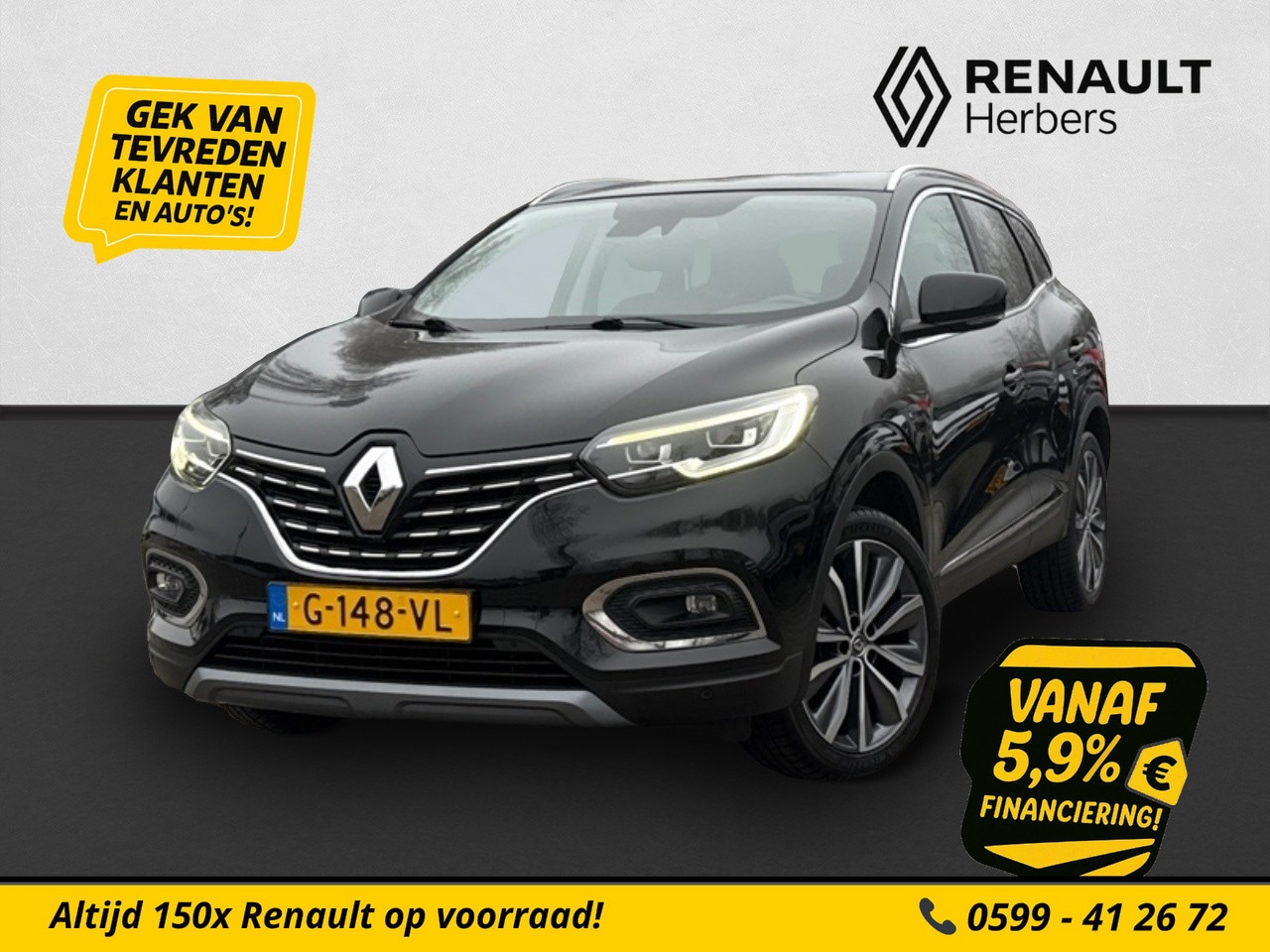 Renault Kadjar - 1.3 TCe Intens CAMERA / LEDER / NAVI / ECC / TREKHAAK - AutoWereld.nl