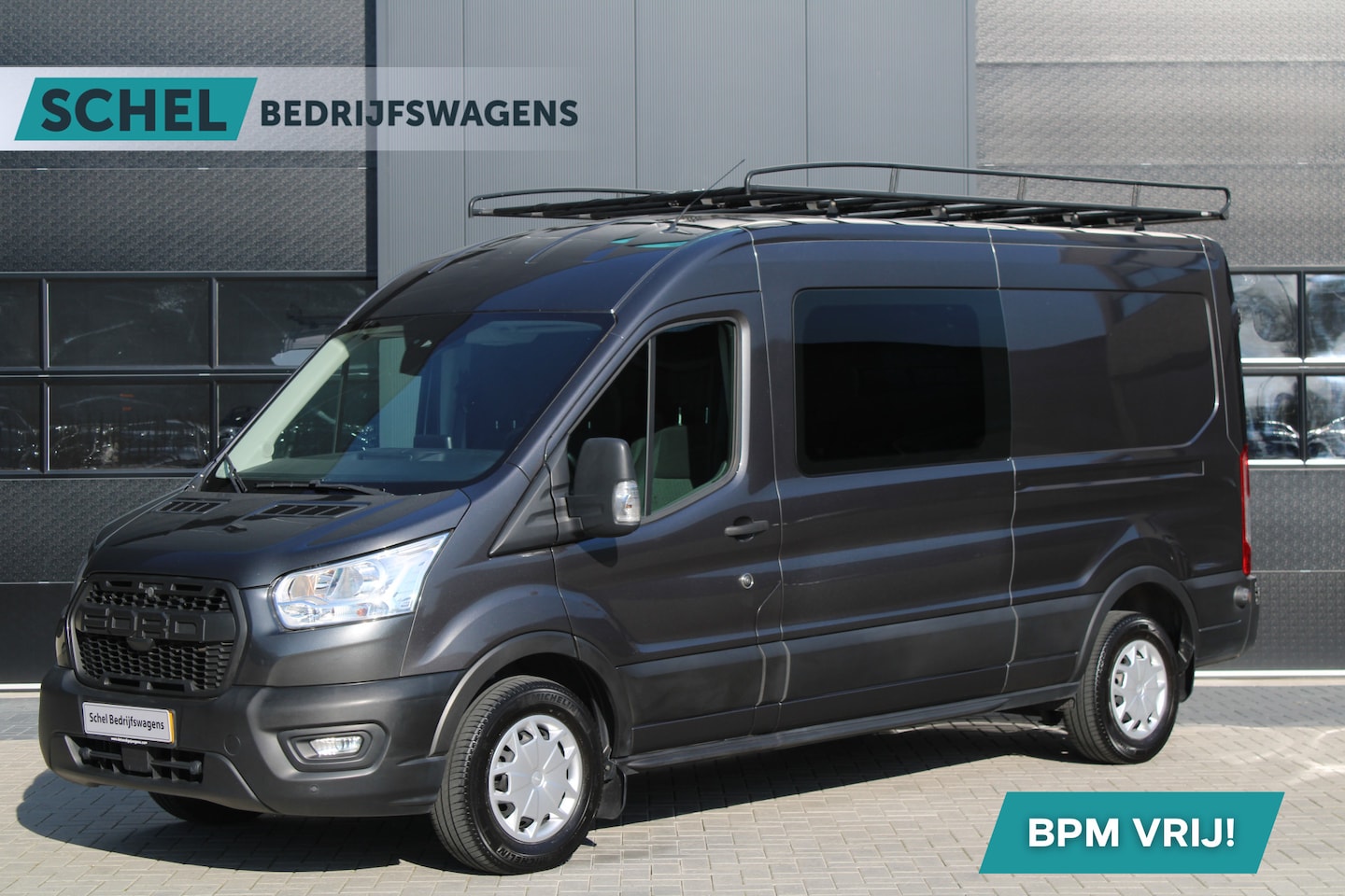 Ford Transit - 350 2.0 TDCI L3H2 DC 6Zits Trend 130pk - Trekhaak - Impriaal - Cruise - Raptor Grill - Rij - AutoWereld.nl