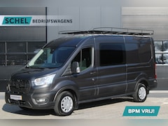 Ford Transit - 350 2.0 TDCI L3H2 DC 6Zits Trend 130pk - Trekhaak - Impriaal - Cruise - Raptor Grill - Rij