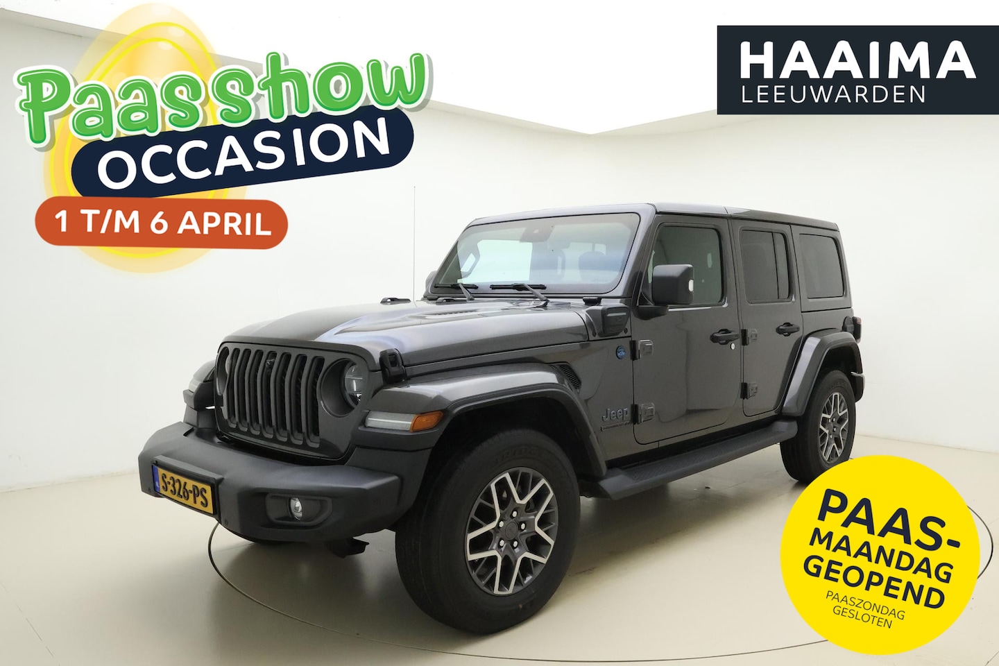Jeep Wrangler Unlimited - 4xe 380 80th Anniversary Automaat |Front & rear camera | Adaptieve cruise control | Stoel - AutoWereld.nl