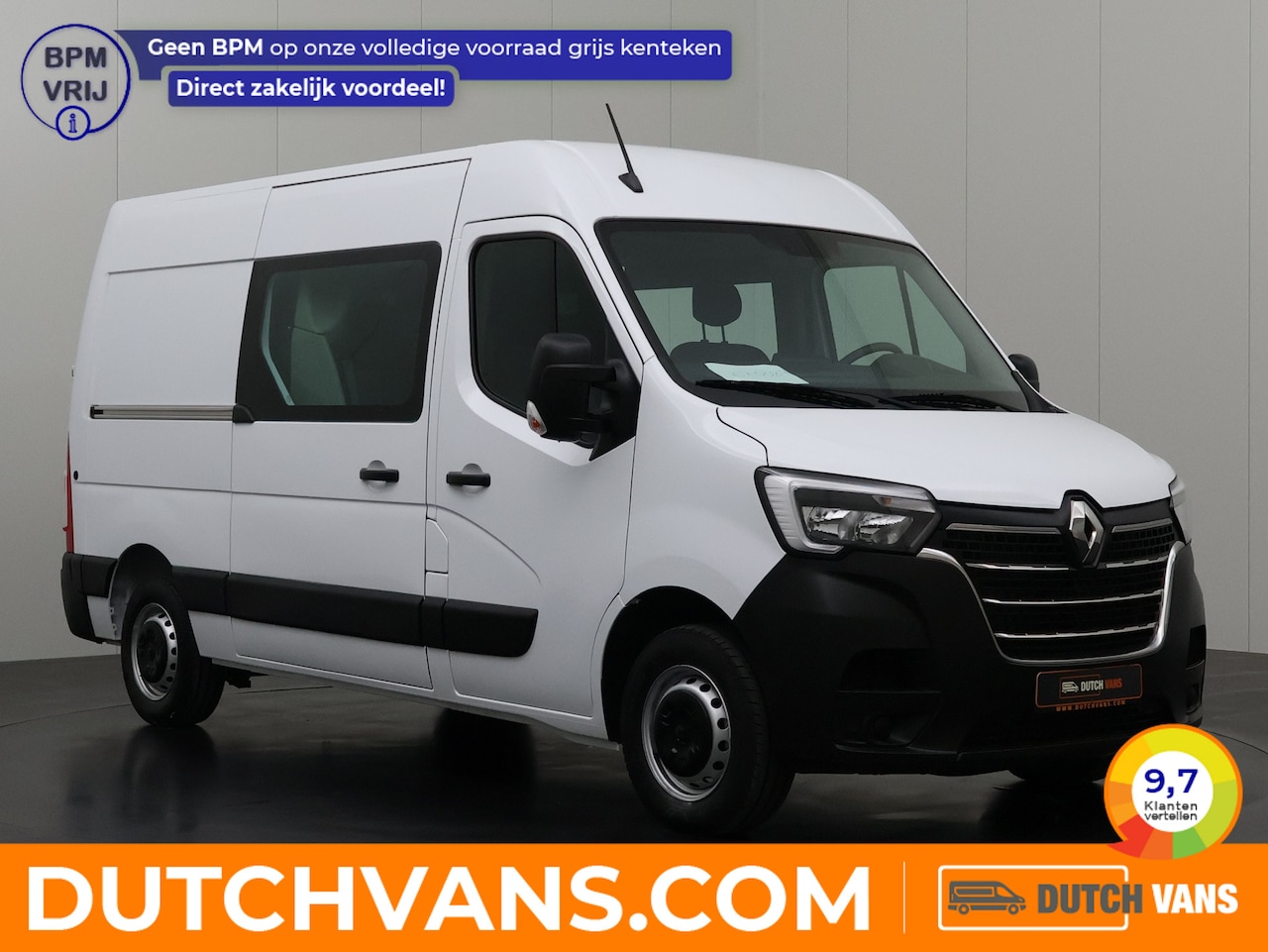 Renault Master - 2.3DCi 150PK L2H2 Dubbele Cabine | 7-Persoons | Multimedia | Airco | Cruise | Trekhaak - AutoWereld.nl