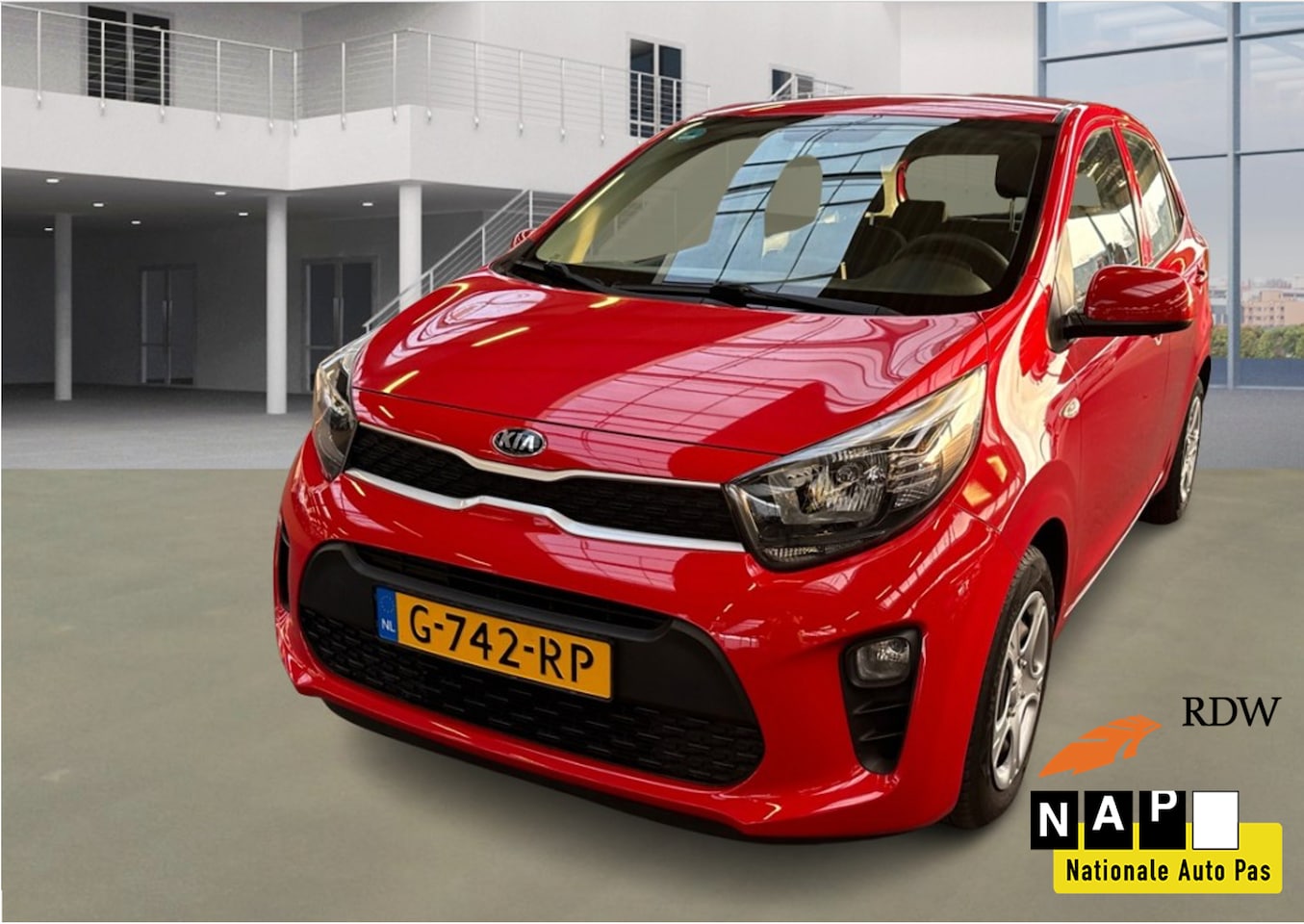 Kia Picanto - 1.0 CVVT ComfortPlusLine Kia Picanto 1.0 MPi ComfortPlusLine 5-Deurs Rood - AutoWereld.nl