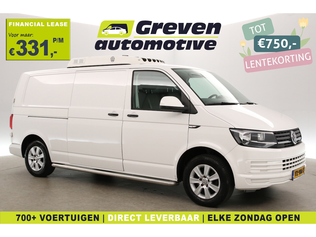 Volkswagen Transporter - 2.0 TDI 140PK L2H1 | Nachtkoeling | Koelwagen 0° | Marge | Airco | Cruise | 3 Zits | Trekh - AutoWereld.nl
