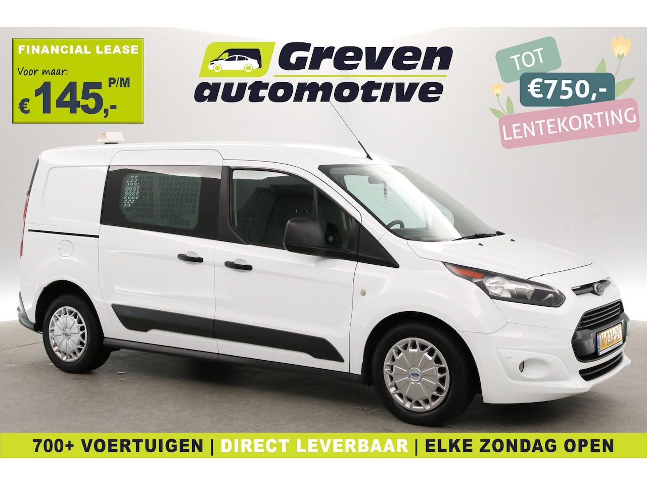 Ford Transit Connect - 1.5 TDCI L2 100PK | Airco | 3 Zits | Trekhaak | Parkeersens. | Schuifdeur - AutoWereld.nl