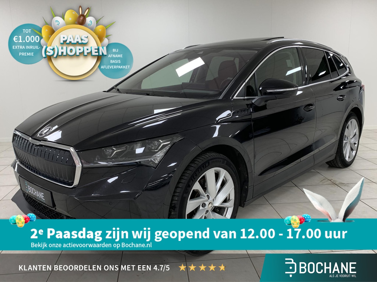 Skoda Enyaq iV - 80 PANORAMADAK | UITKLAPBARE TREKHAAK | SOH 91,9 % | RONDOM ZICHT CAMERA | LEDEREN BEKLEDI - AutoWereld.nl