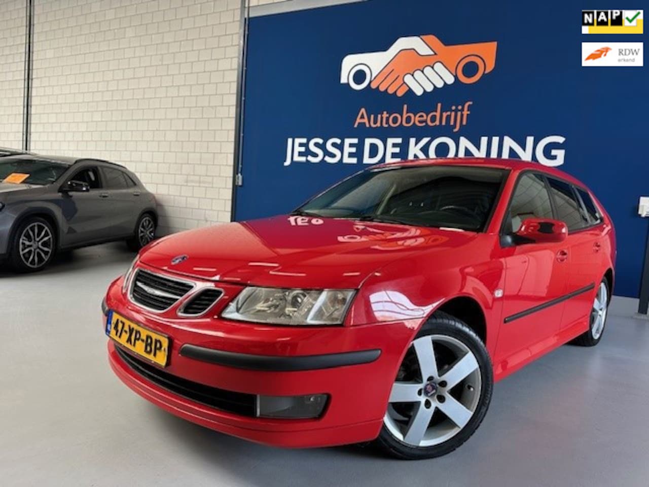 Saab 9-3 Sport Estate - 1.8 Linear / bj.2007 / kleur; rood / half leder / sportvelgen / APK 08/2026 en NAP met 277 - AutoWereld.nl
