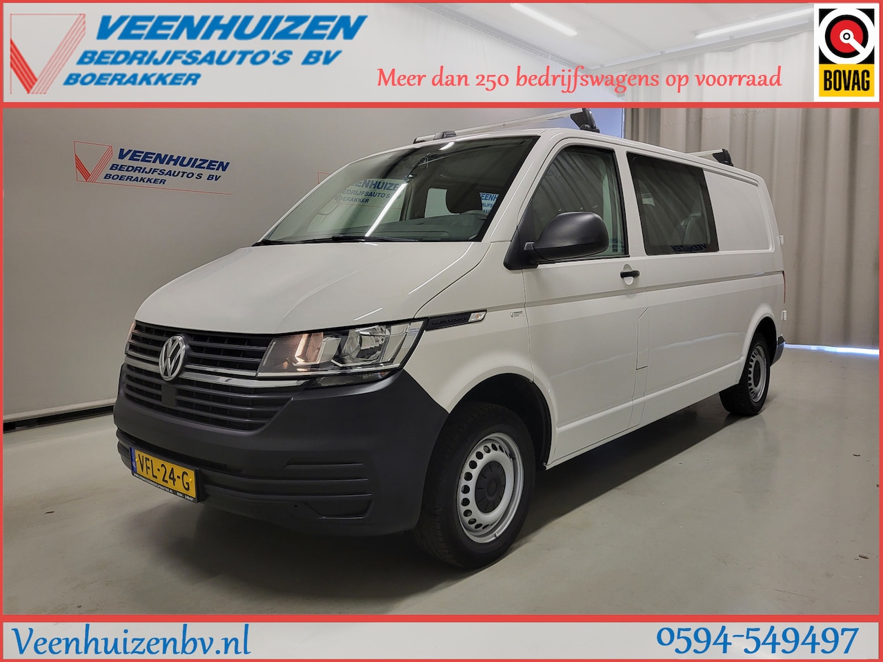 Volkswagen Transporter - 2.0TDI L2/H1 Dubbele Cabine Euro 6! - AutoWereld.nl