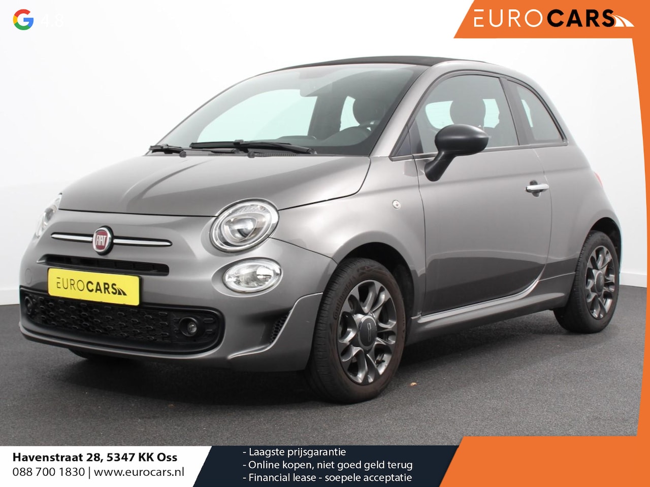 Fiat 500 C - 1.0 Hybrid Sport Connect | Airco | Dab | Cruise control | Lichtmetalen velgen | - AutoWereld.nl