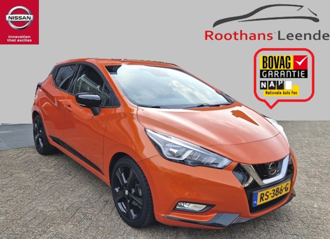 Nissan Micra - 0.9 90PK N-Connecta - Interieur Pack Oranje - Navi Pack - Camera - AutoWereld.nl