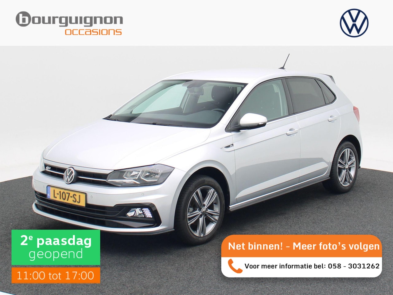 Volkswagen Polo - 1.0 TSi R-Line | Adaptive Cruise | Climatronic | CarPlay | Parkeersensoren | Navigatie | 1 - AutoWereld.nl