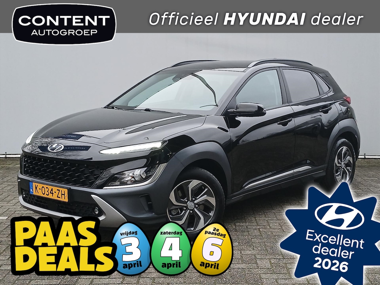 Hyundai Kona - 1.6 GDI HEV 141pk DCT Fashion // Clima // Navi - AutoWereld.nl