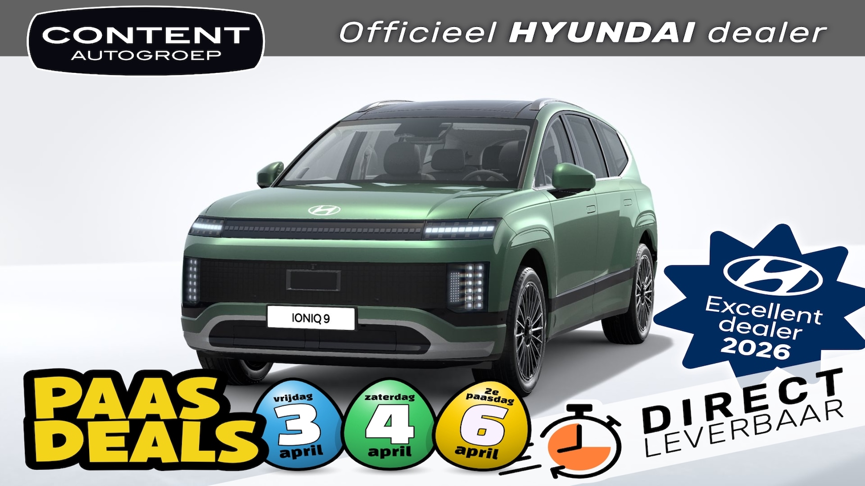 Hyundai IONIQ 9 - Lounge 110 kWh AWD 6-zits I Direct Leverbaar - AutoWereld.nl