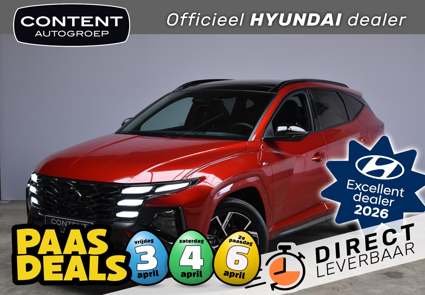 Hyundai Tucson - 1.6 T-GDi PHEV 288pk 2WD N Line Sky // Direct Leverbaar - AutoWereld.nl