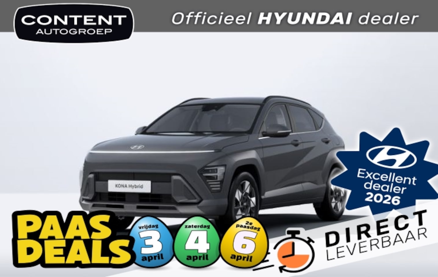 Hyundai Kona - 1.6 GDI HEV DCT Comfort I 18" LM I Voorraadvoordeel! - AutoWereld.nl