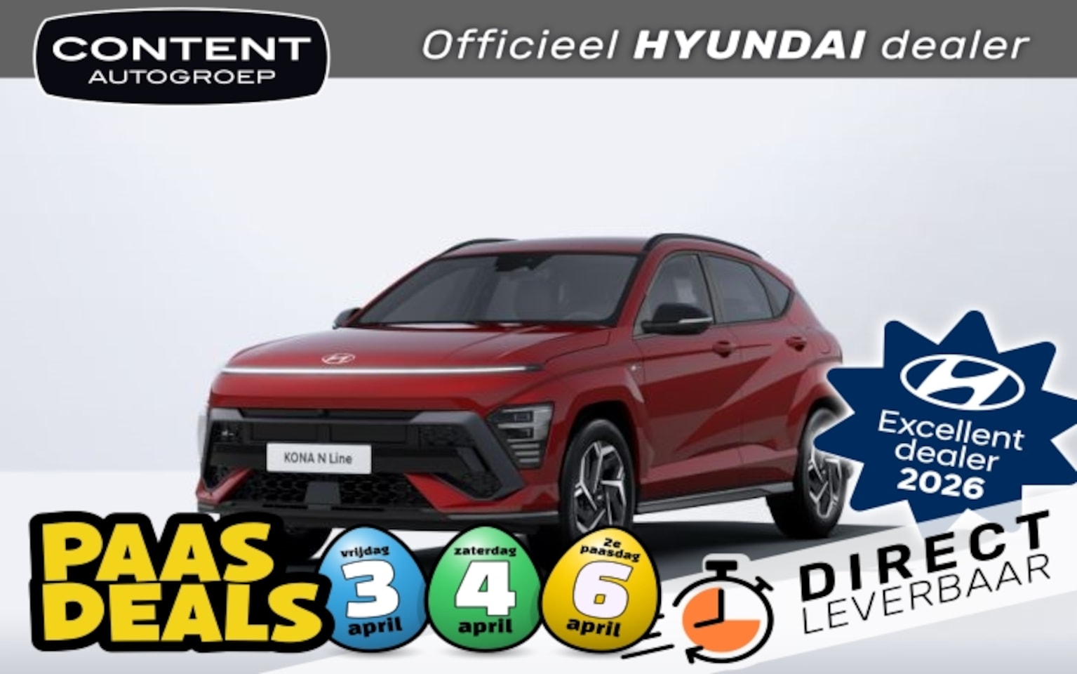 Hyundai Kona - 1.6 GDI HEV DCT N-Line I Voorraadvoordeel! - AutoWereld.nl