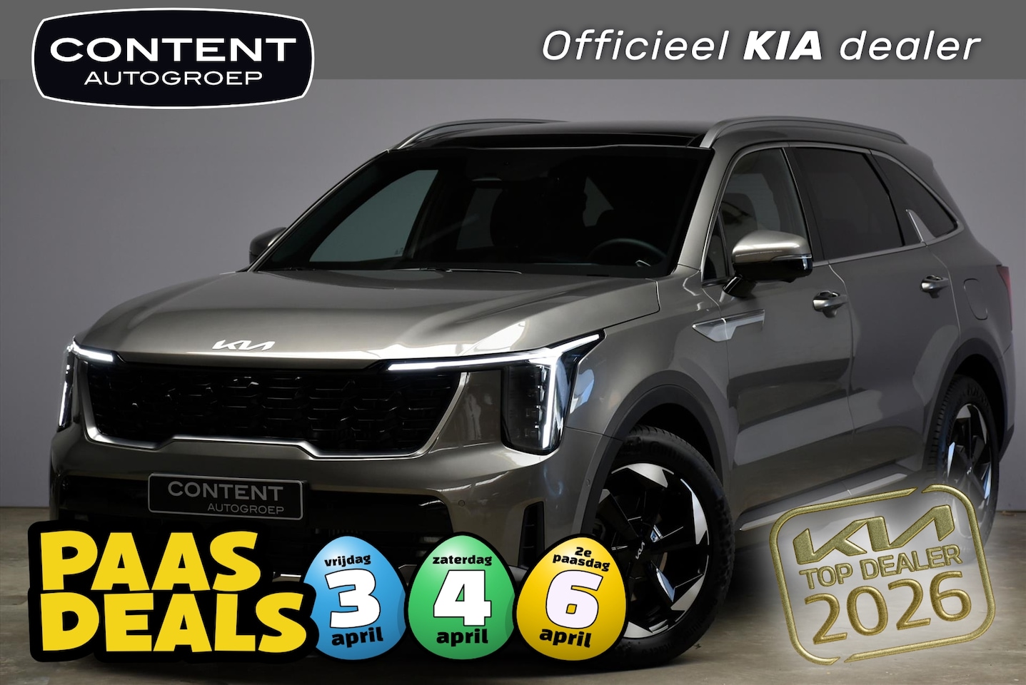 Kia Sorento - 1.6 T-GDi 253pk Plug-in Hybrid Aut AWD 7 PERS. ExecutiveLine NIEUW - SNEL LEVERBAAR - AutoWereld.nl