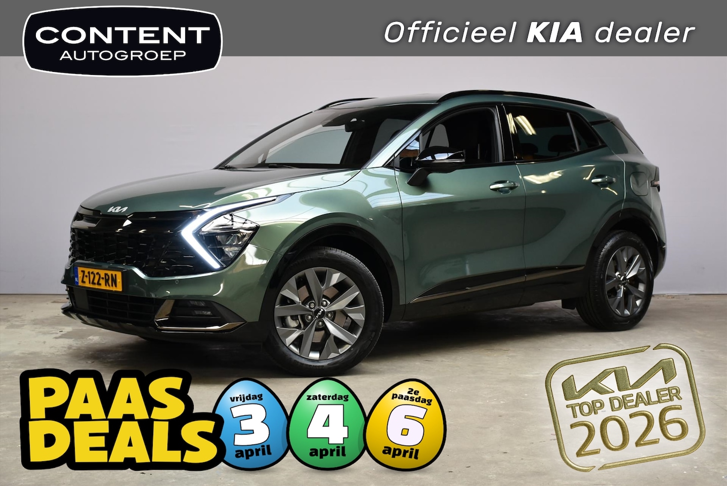 Kia Sportage - 1.6 T-GDi 230pk Hybrid AT6 Dark Edition - AutoWereld.nl