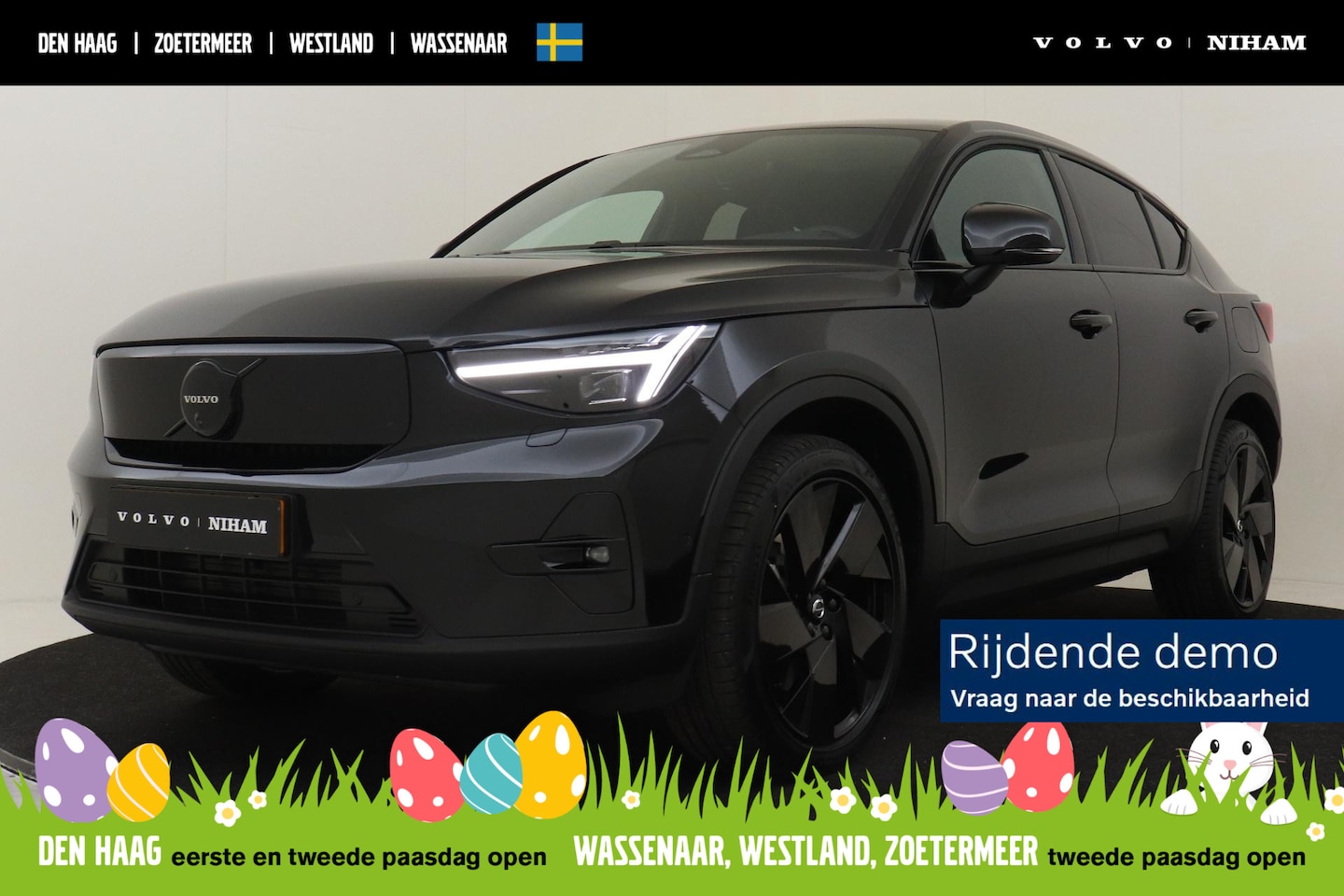 Volvo EC40 - SINGLE MOTOR EXTENDED RANGE ULTRA BLACK ED. 82 kWh *DEMO VOORDEEL!* -PANO.DAK|HARMAN/KARDO - AutoWereld.nl