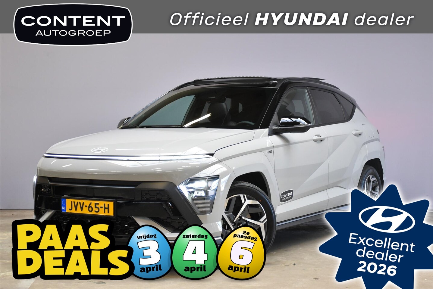 Hyundai Kona - 1.6 Hybride DCT N Line Sky I Schuifdak I Demo voordeel - AutoWereld.nl