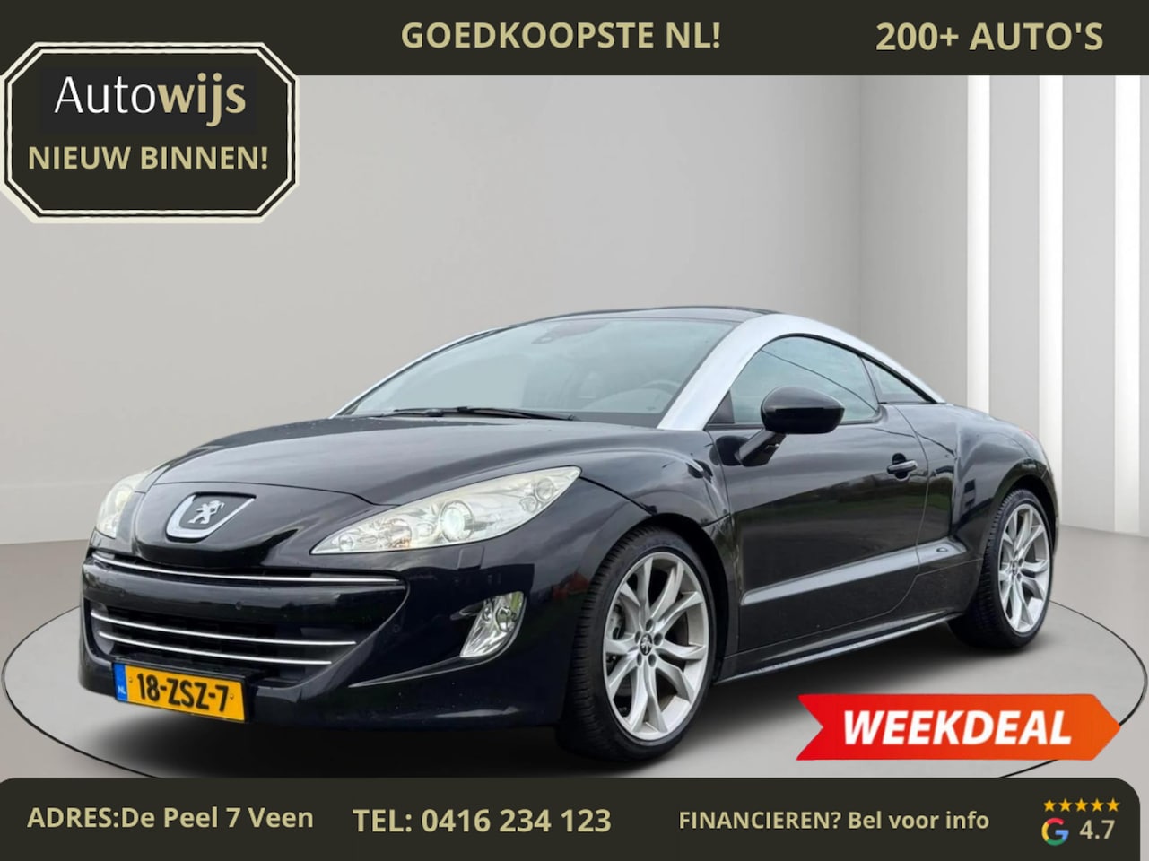 Peugeot RCZ - 1.6 THP|156PK|LEDER|NAVI|ELEKSTOEL|JBL|XENON|NL AUTO - AutoWereld.nl