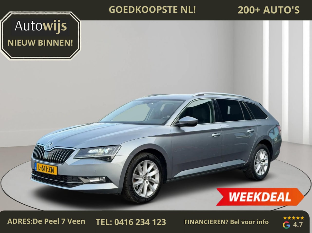 Skoda Superb Combi - 1.5 TSI ACT Ambition Business|AUT|LED|Cruise|NAVI|CARPLAY|STOELVERW - AutoWereld.nl