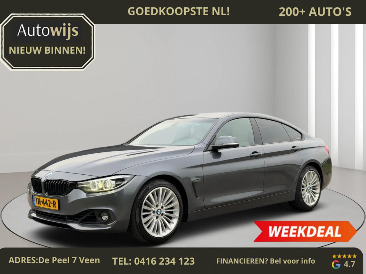 BMW 4-serie Gran Coupé - 418i High Executive|SHADOW|LEDER|NL AUTO|LED|NAVI|CLIMA - AutoWereld.nl
