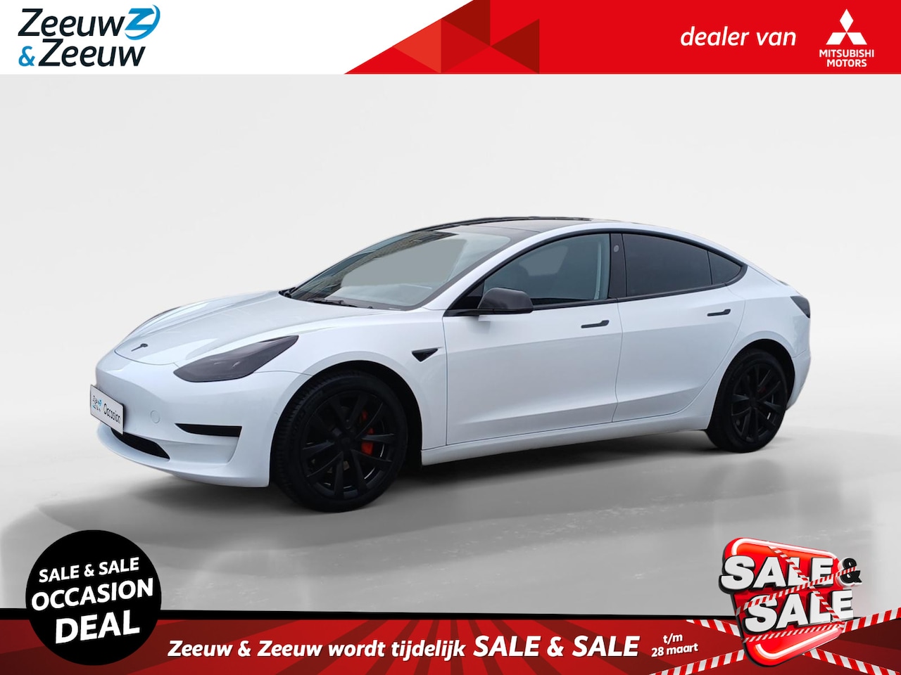 Tesla Model 3 - Standard RWD Plus 60 kWh | HEEL MOOIE STAAT !! | Pano dak | 18 inch zwart | Rode remklauwe - AutoWereld.nl