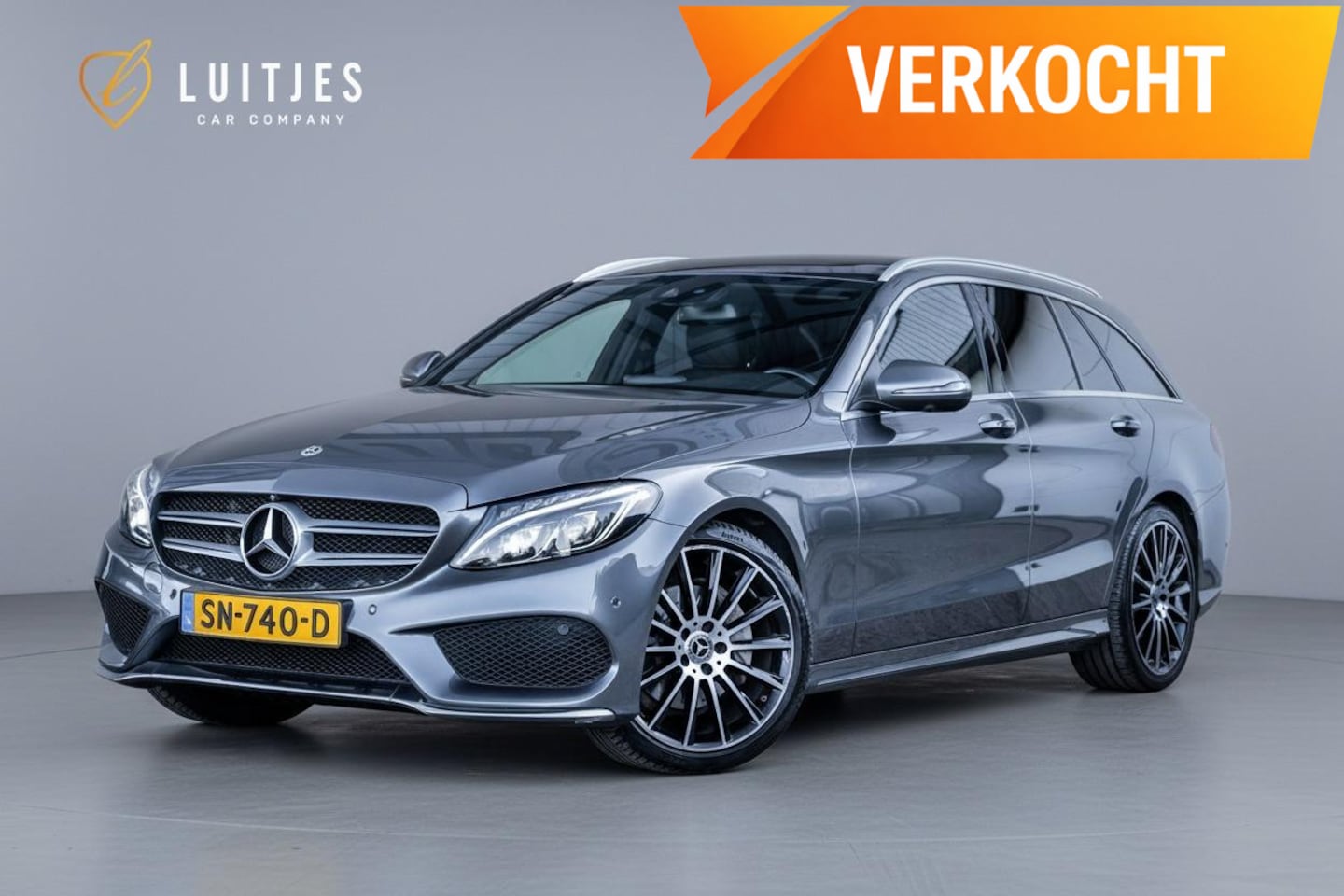 Mercedes-Benz C-klasse Estate - 180 AMG Sport I Pano I Burmester I Leder I 360° I Stoelmemo I NL-auto I 1e-eig. - AutoWereld.nl