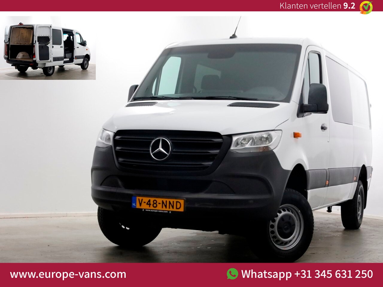 Mercedes-Benz Sprinter - 316 CDI 163pk L2H1 D.C. 4x4 ZG3 Airco/Navi/Camera 08-2020 - AutoWereld.nl
