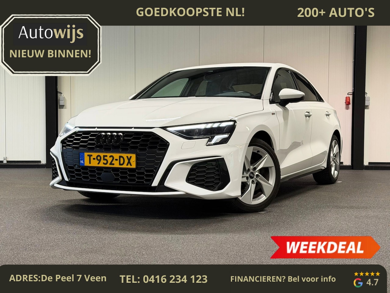 Audi A3 Limousine - 30 TFSI S edition|3x S-LINE|CAMERA|LED|CARPLAY|ACC|KEYLESS - AutoWereld.nl