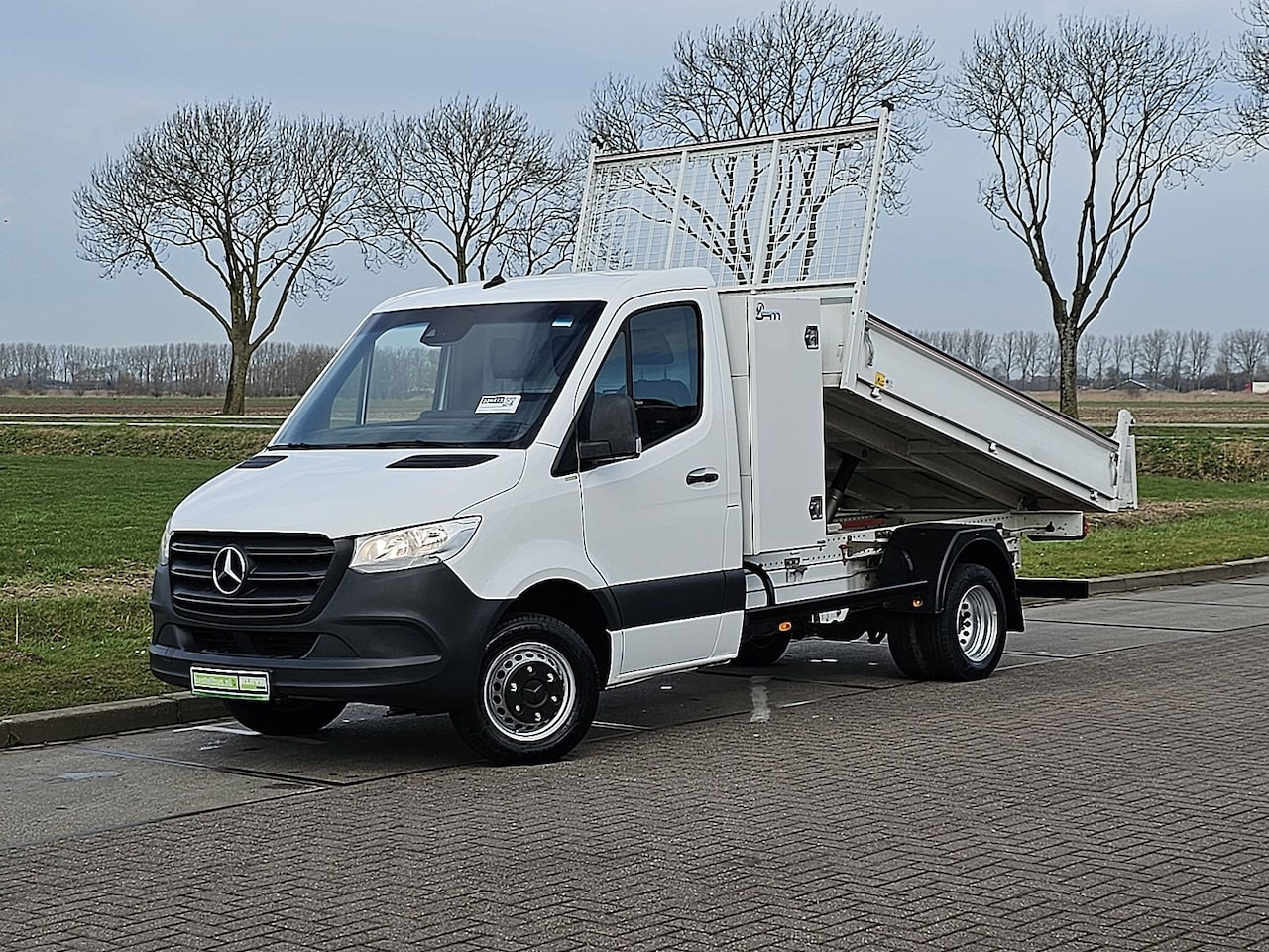 Mercedes-Benz Sprinter - 514 2.2 CDI Kipper Kist Airco Euro6 Dubbellucht 3-Zits Trekhaak! - AutoWereld.nl