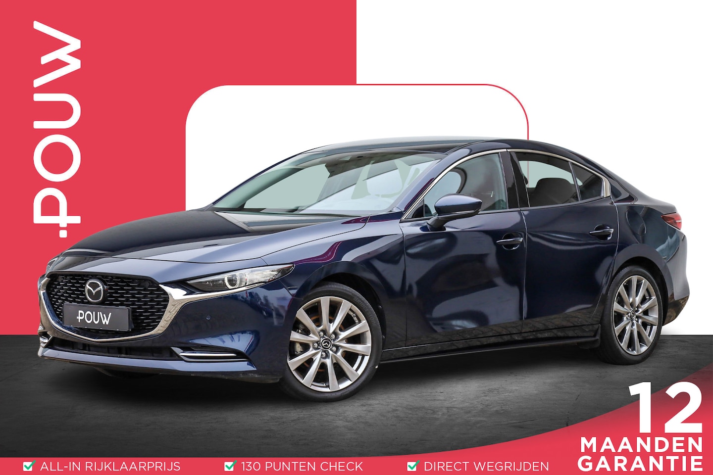 Mazda 3 - 2.0 e-SkyActiv-X M Hybrid 180pk Luxury | Bose Audio | Leder - AutoWereld.nl