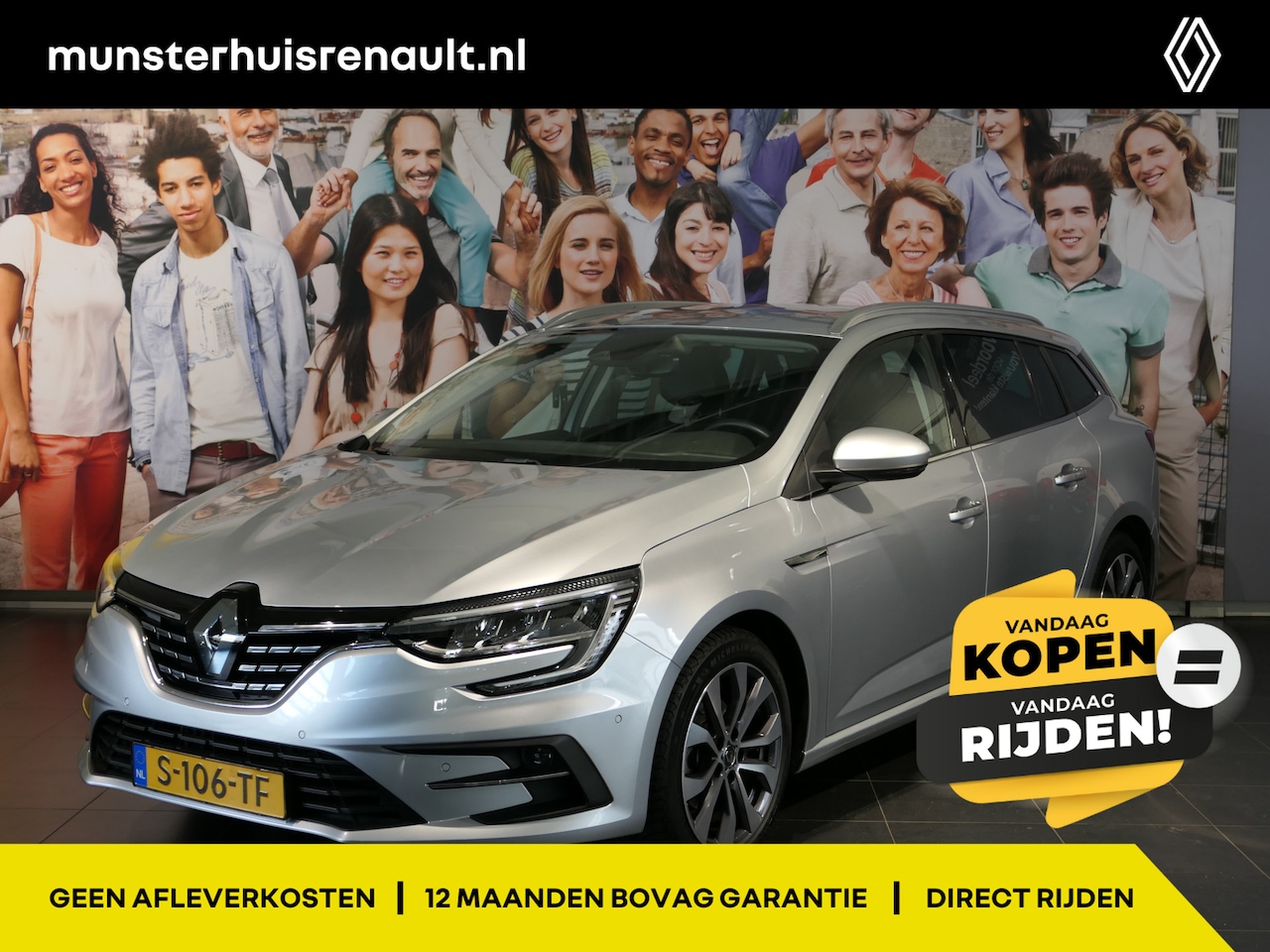 Renault Mégane Estate - 1.3 TCe 140 Techno - Trekhaak - Dodehoek - Parkeerassistent - Allseasons - AutoWereld.nl