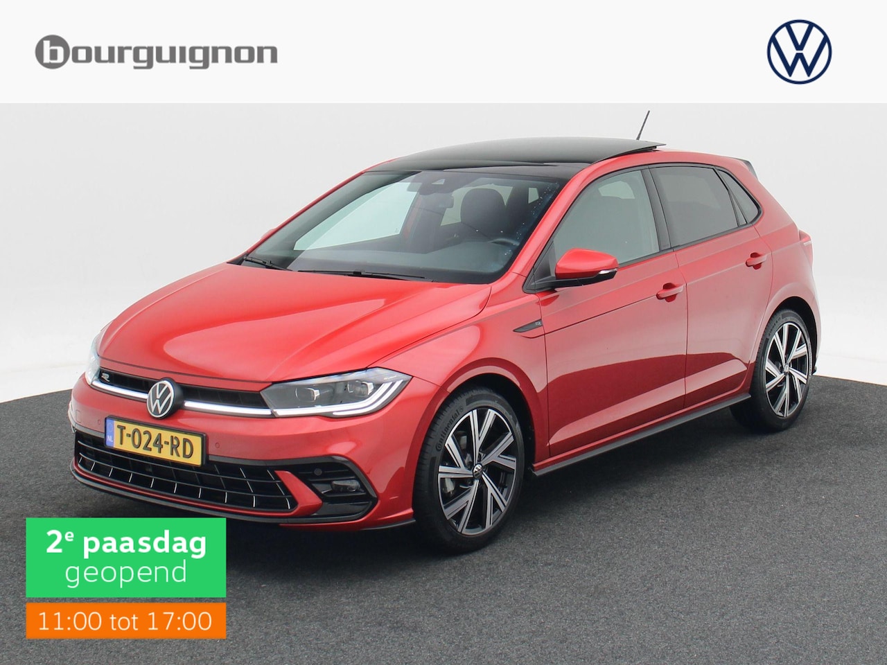 Volkswagen Polo - 1.0 TSi R-Line | Full LED IQ | Panoramadak | Adaptive Cruise | Stoelverwarming | Camera | - AutoWereld.nl