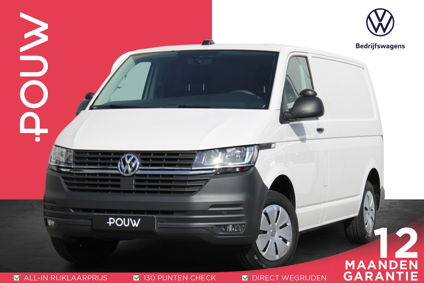 Volkswagen Transporter - 2.0 TDI 150pk L1H1 28 | Cruise Control | Apple Carplay | Navigatie | Betimmering | Parkeer - AutoWereld.nl