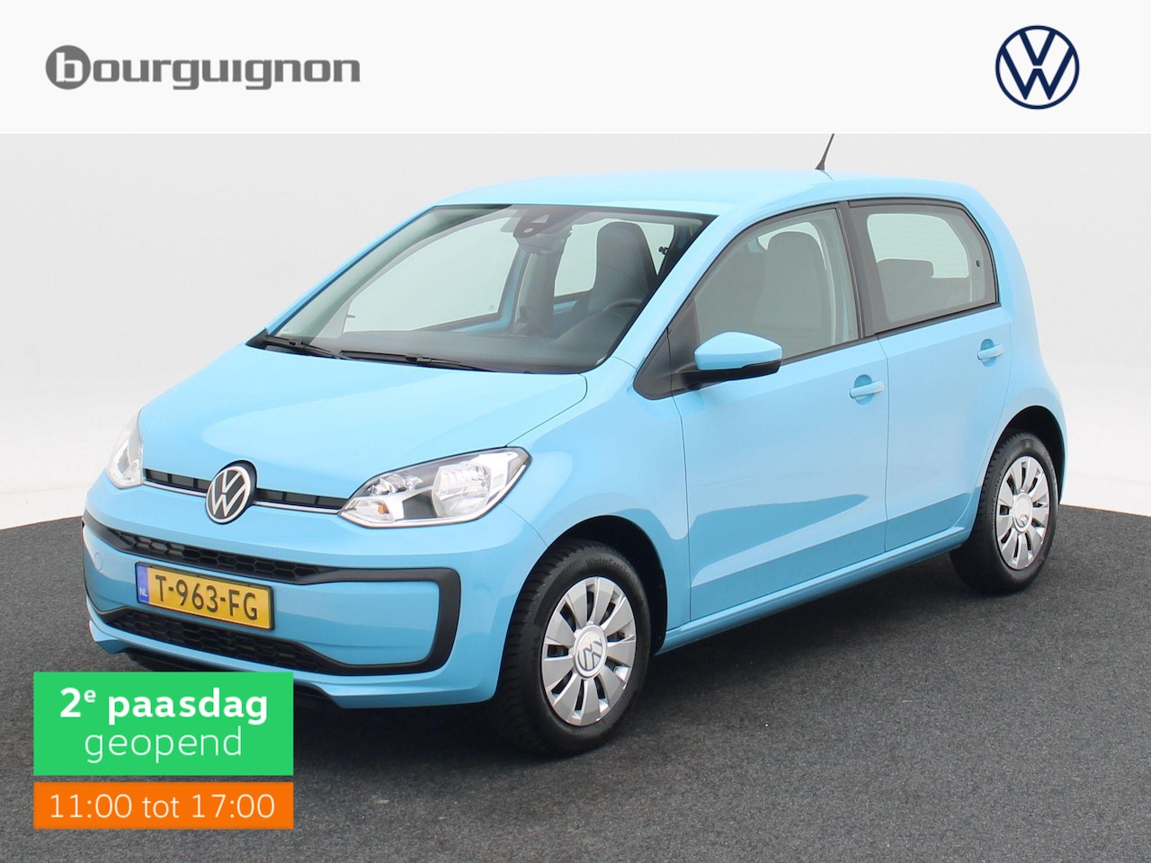 Volkswagen Up! - 1.0 | 5-Deurs | Airconditioning | Bluetooth | Teal Blue | 40.228 Km! - AutoWereld.nl