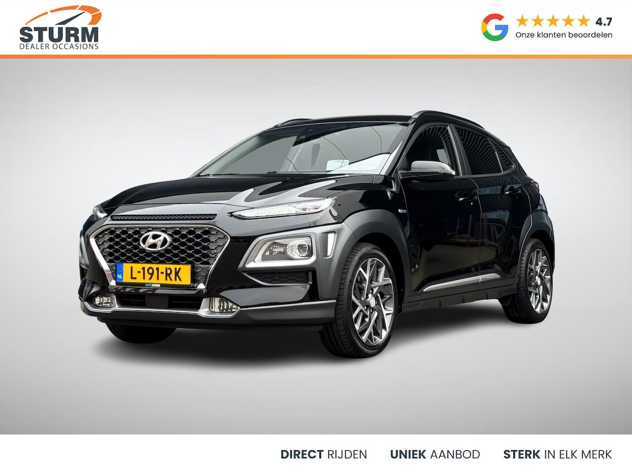 Hyundai Kona - 1.6 GDI HEV Premium Meest Luxe Uitvoering incl. Trekhaak! - AutoWereld.nl