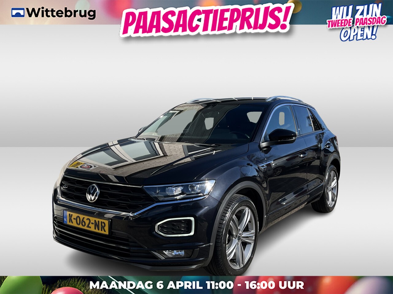 Volkswagen T-Roc - 1.5 TSI R-Line / AUTOMAAT/ TREKHAAK/ APP-CONNECT/ DIGITAL DASH/ PARK. SENSOREN/ NAVI/ CLIM - AutoWereld.nl