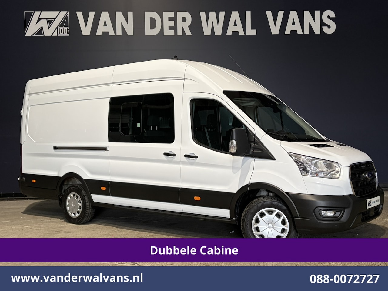 Ford Transit - 2.0 TDCI 170pk L4H3 Dubbele Cabine Euro6 Airco | 6-zits | Camera | LED | Apple Carplay Cru - AutoWereld.nl
