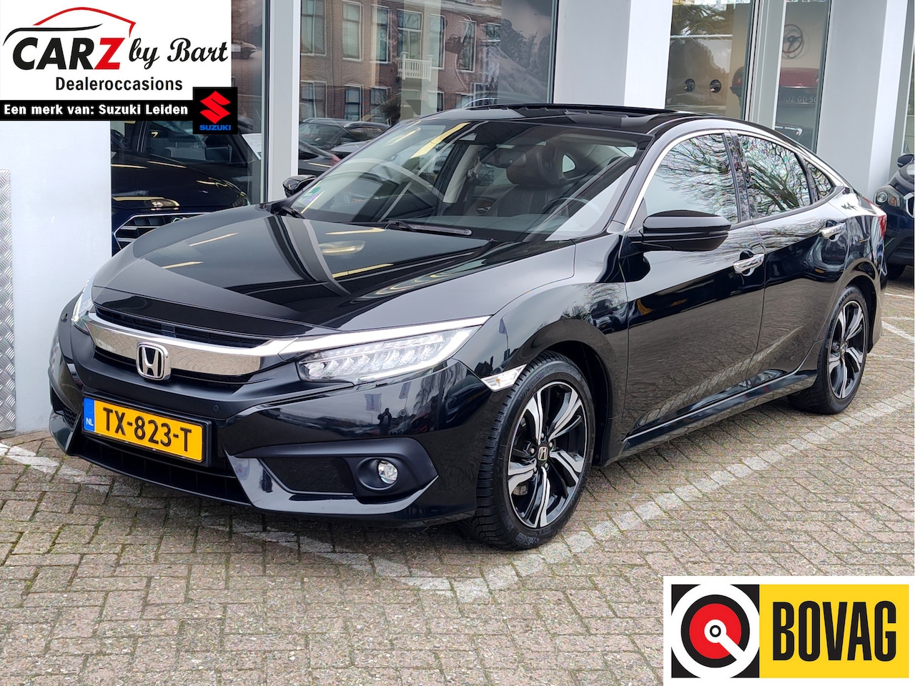 Honda Civic - 1.5 i-VTEC EXECUTIVE AUTOMAAT Leder | Dodehoeksens. | Keyless | TOPCONDITIE! - AutoWereld.nl