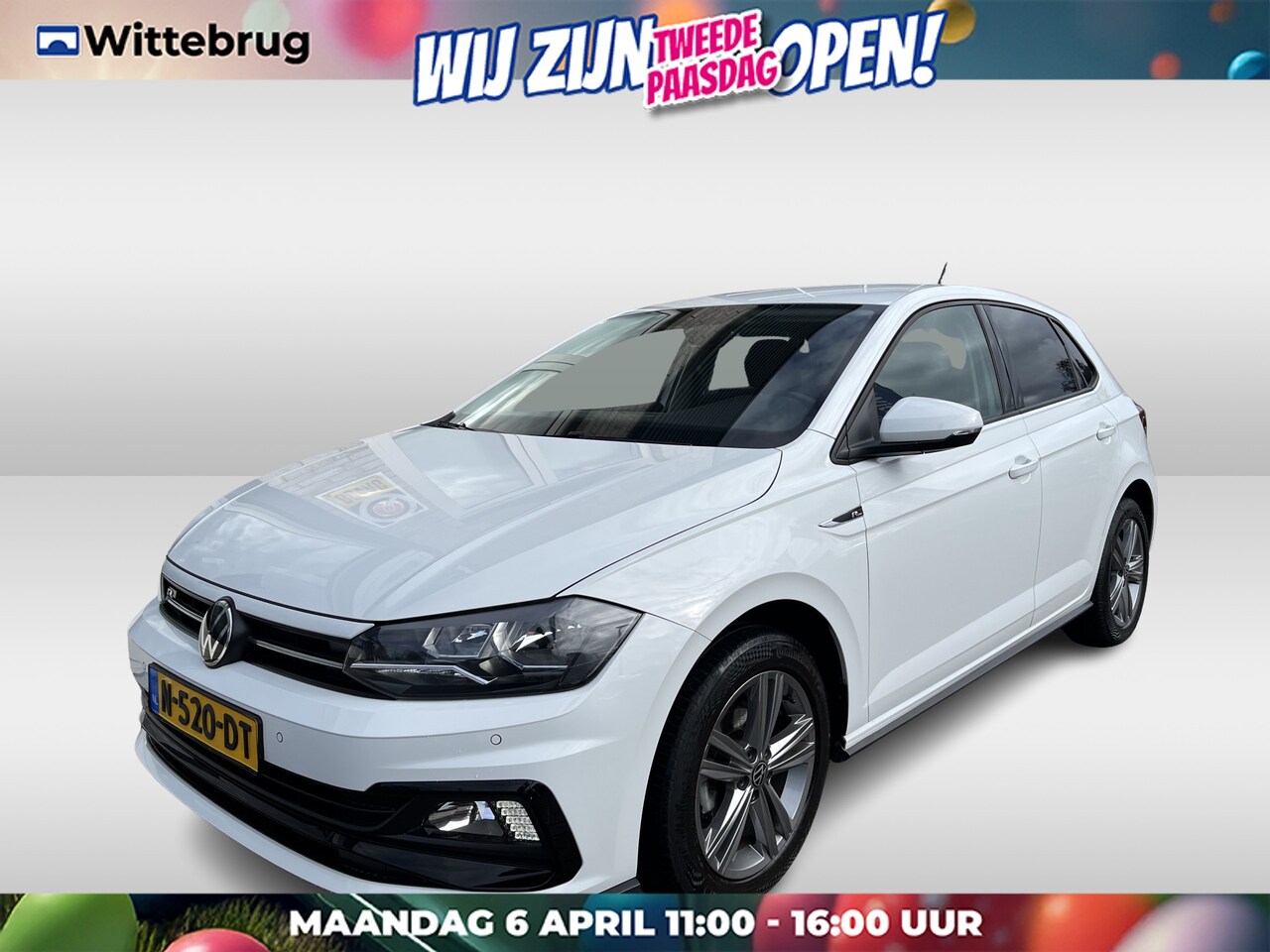 Volkswagen Polo - 1.0 TSI R-Line Edition / AUTOMAAT/ ADAPT. CRUISE/ APP-CONNECT/ NAVI/ DAB RADIO/ PARK. SENS - AutoWereld.nl